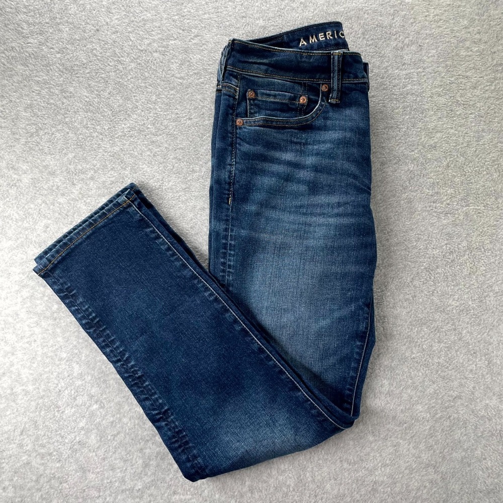 American Eagle Jeans Mens 29x30 Blue Denim AirFlex+ Stretch Slim Straight Leg